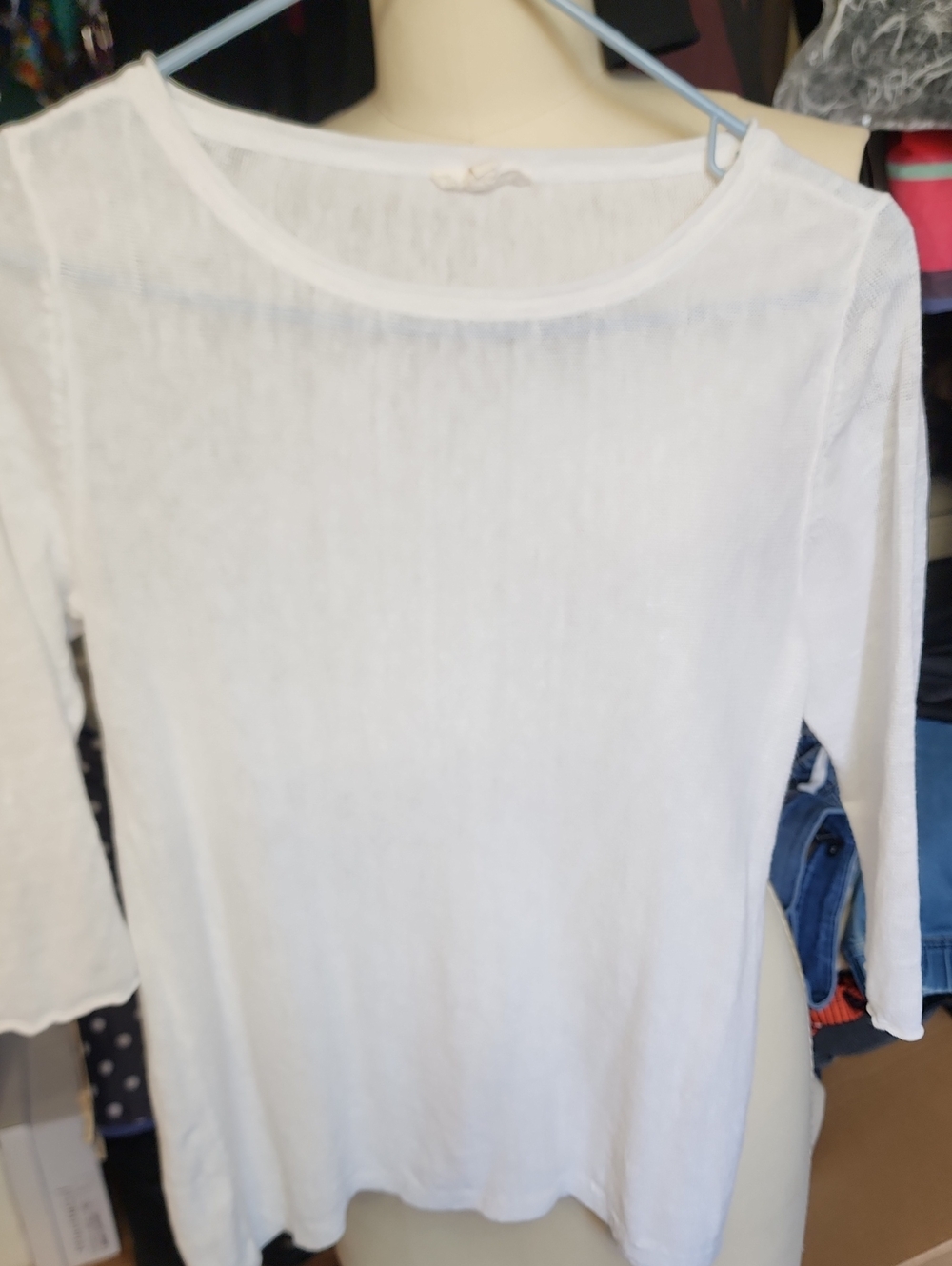 Eileen Fisher White Linen Top